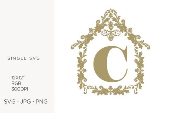 House Like Ornamental Emblem, Letter C