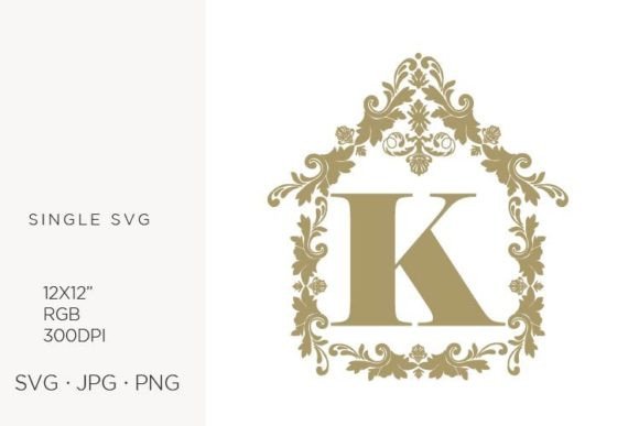 House Like Ornamental Emblem, Letter K: A Versatile Design Asset