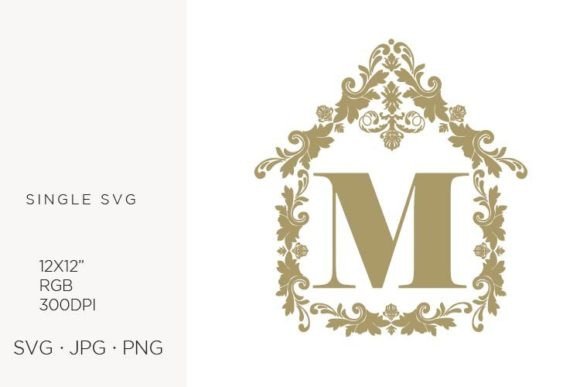 House Like Ornamental Emblem, Letter M: A Versatile Design Element for Creative Projects
