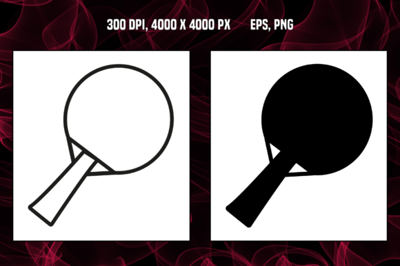 Icons of Rackets for Ping Pong Design Assets