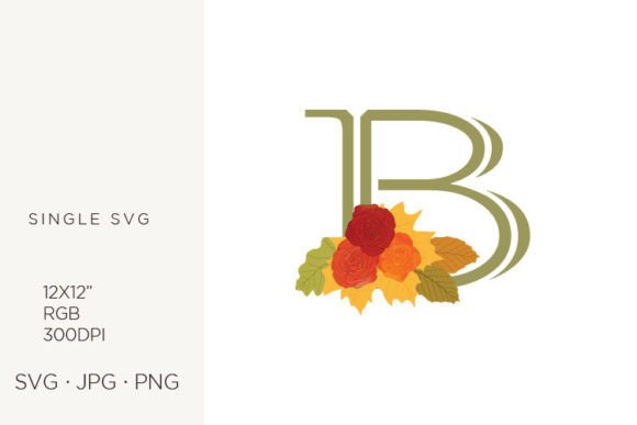 Rose Flowers As a Part of Letter B: A Floral Vector Asset