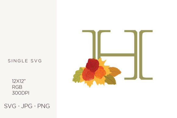 Rose Flowers As a Part of Letter H: A Versatile Vector Asset for Modern Design