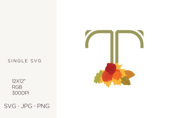 Rose Flowers As a Part of Letter T: Elevating Design with Precision Vector Art